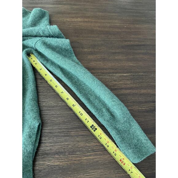 Poetry 100% Cashmere Sweater Womens 8 Forest Green Turtleneck Longline Knit - Picture 10 of 12
